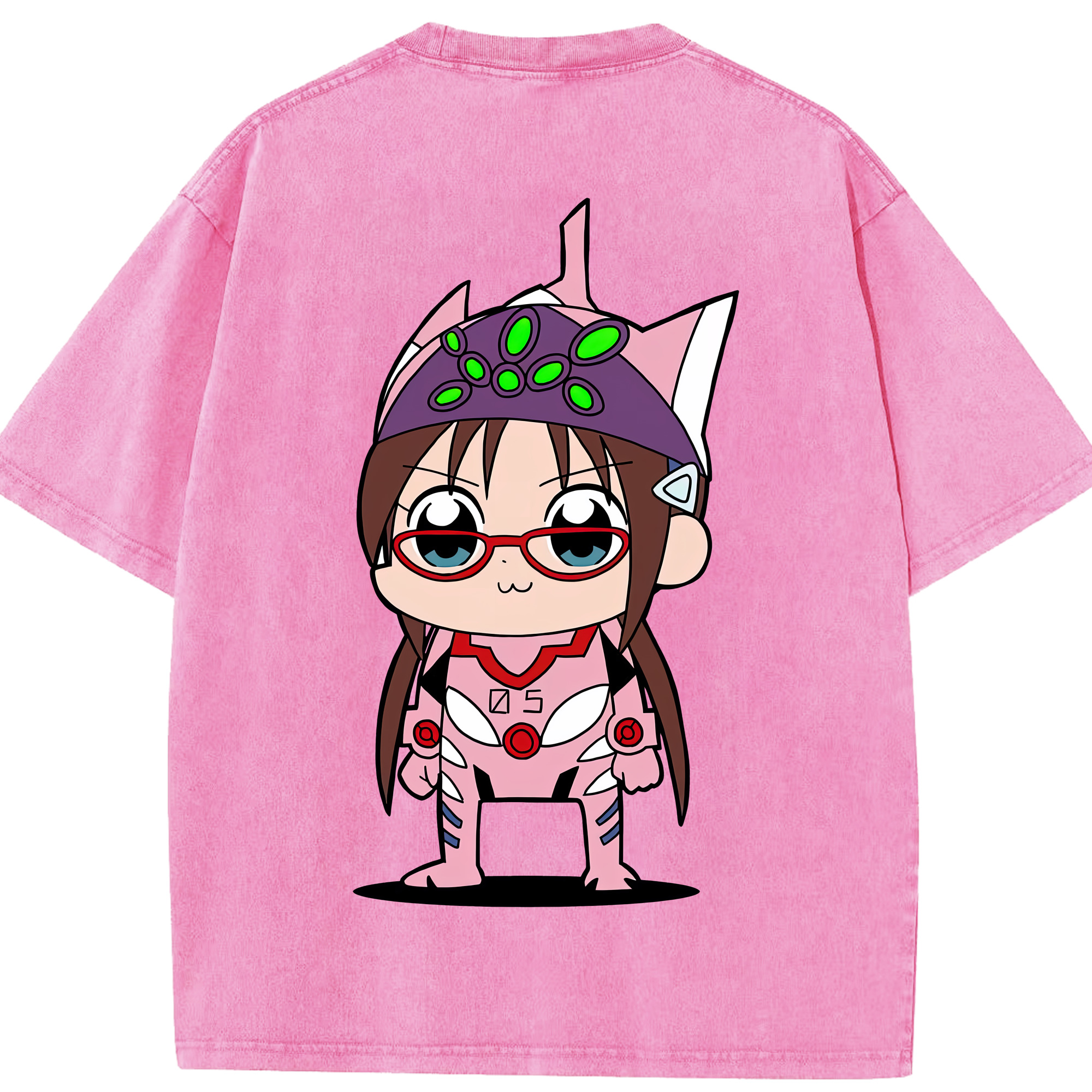 （画像用） EVA 新世紀エヴァンゲリオン 綿100% ヴィンテージ風 半袖Tシャツ（背面プリント）